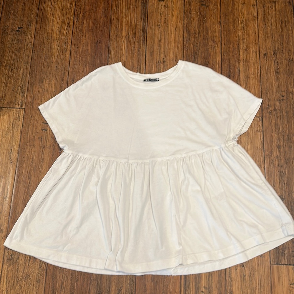 Zara Oversized Babydoll Flowy Shirt